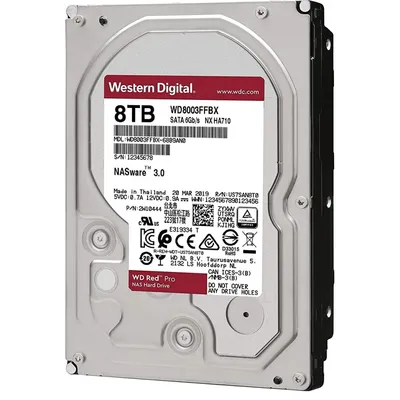 8TB 3,5" HDD SATA3 Western Digital RED PRO WD8003FFBX winchester 5 év : WD8003FFBX fotó