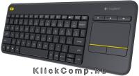 Vezetéknélküli Billentyűzet + Touchpad Multimédiás Fekete Logitech K40 : 920-007157