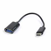 Átalakító USB Type-C - USB 2.0 adapter kábel fekete : AB-OTG-CMAF2-01