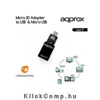 Micro SD adapter USB és MicroUSB átalakító APPROX APPC21 : APPC21