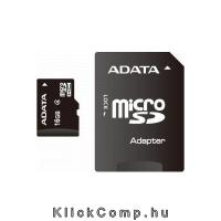 16GB SD micro SDHC Class 4 memória kártya adapterrel : AUSDH16GCL4-RA1