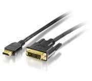 HDMI DVI kábel, aranyozott, 3m Delock : EQUIP-119323