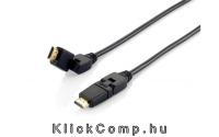 HDMI kábel 1.4 apa/apa, aranyozott, 1m, forgatható csatlakozókkal Delo : EQUIP-119361