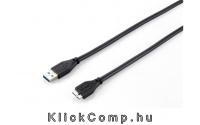 USB 3.0 A-microB 10pin kábel, apa/apa, duplán árnyékolt, 2m Delock : EQUIP-128397