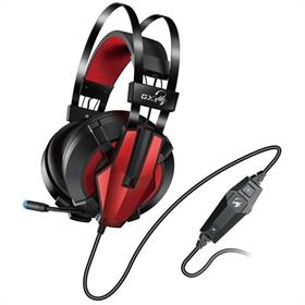 Fejhallgató USB Genius HS-G710V fekete-piros gamer mikrofonos headset : GENIUS-31710014400
