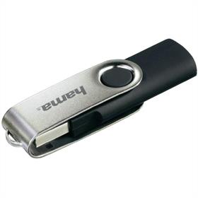 8GB Pendrive USB2.0 fekete Hama Rotate : Hama-90891