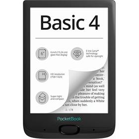 e-book olvasó 6 PocketBook Basic4  Fekete : PB606-E-WW