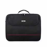 Notebook táska 15,6 fekete piros dekor csíkkal TOO : SBSW028B156