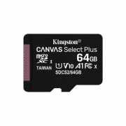 Memória-kártya 64GB SD micro SDXC Class 10 A1 Kingston Canvas Select P : SDCS2_64GBSP