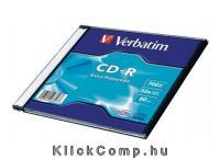 CD-R lemez, 700MB, 52x, vékony tok, VERBATIM DataLife : VERBATIM-43347