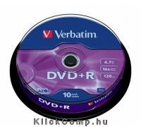 DVD+R lemez, AZO, 4,7GB, 16x, hengeren, VERBATIM : VERBATIM-43498