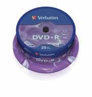 DVD+R lemez, AZO, 4,7GB, 16x, hengeren, VERBATIM : VERBATIM-43500