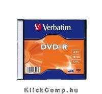 DVD-R lemez, AZO, 4,7GB, 16x, vékony tok, VERBATIM : VERBATIM-43547