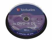 DVD+R lemez, kétrétegű, 8,5GB, 8x, hengeren, VERBATIM Double Layer : VERBATIM-43666