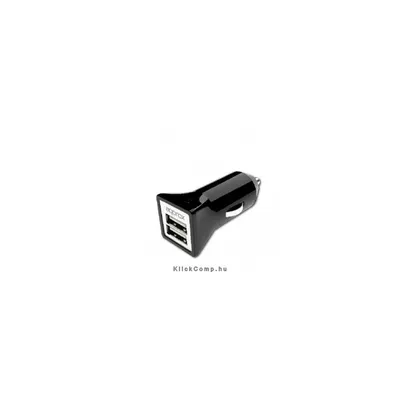 Autós töltő 5V/3.1A 2db USB2.0 Fekete : APPUSBCAR31B fotó