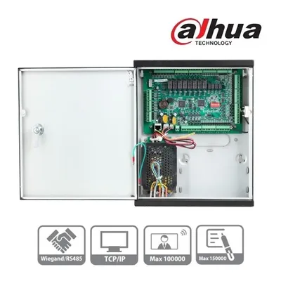 Beléptető rendszer központ 8 olvasó bemenet (4 ajtó 2 irány), I/O,1x RJ45,fém dobozban, tápegységgel Dahua ASC1204C-D : ASC1204C-D fotó