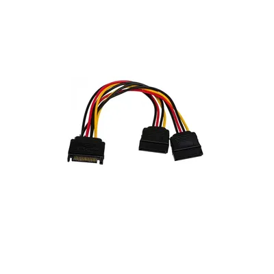 kábel SATA Y tápkábel SATA apa- 2x SATA anya 15cm Akyga - Már nem forgalmazott termék : Akyga-AK-CA-31 fotó