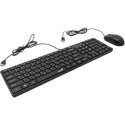 Billentyűzet + egér USB Genius SlimStar C126 fekete : BILL-SLS-C126 fotó