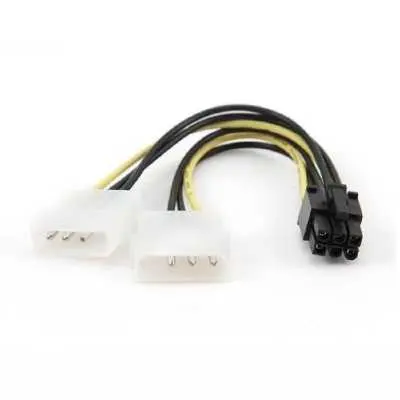 Kábel átalakító 2x 4-Pin Molex - 6-Pin PCIe 0,15m Cablexpert - Már nem forgalmazott termék : CC-PSU-6 fotó