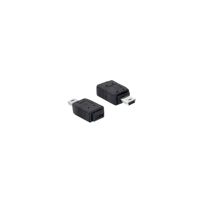 Adapter USB mini male > USB micro A+B female : DELOCK-65155 fotó
