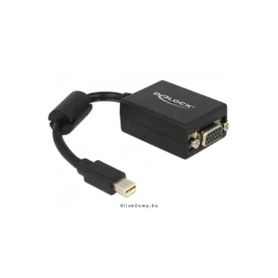 adapter mini Displayport > VGA 15 pin anya fekete Delock : DELOCK-65256 fotó