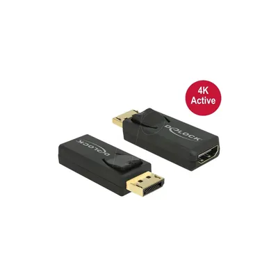 Adapter Displayport 1.2 apa > HDMI anya 4K Aktív fekete : DELOCK-65573 fotó