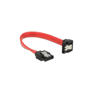 kábel SATA3, egyenes/lefelé, csatl. fémlappal Max.: 6Gb/s 0.1m Delock - Már nem forgalmazott termék : DELOCK-83976 fotó