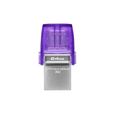 64GB Pendrive USB3.2 lila Kingston DataTraveler Duo 3CG3 : DTDUO3CG3_64GB fotó