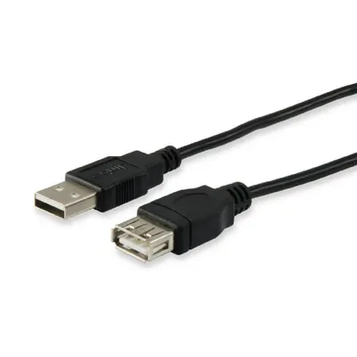 USB hosszabbító-kábel 1.8m USB2.0 A-A apa/anya, duplán árnyékolt - Már nem forgalmazott termék : EQUIP-128850 fotó