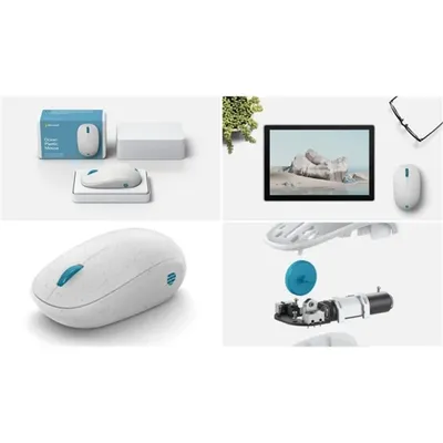 Vezetéknélküli egér Microsoft Ocean Plastic Mouse fehér : I38-00006 fotó