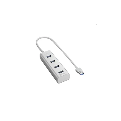 4 port USB Hub - Aluminium Hub Ezüst USB3.0 - Már nem forgalmazott termék : KELSHA16822 fotó
