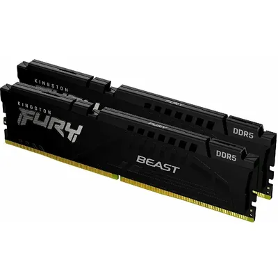 64GB DDR5 memória 5200MHz 2x32GB Kingston FURY Beast Black : KF552C40BBK2-64 fotó