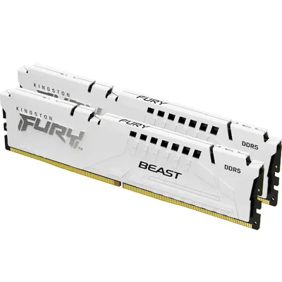 64GB DDR5 memória 5200MHz 2x32GB Kingston FURY Beast White : KF552C40BWK2-64 fotó