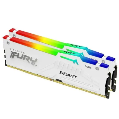 32GB DDR5 memória 5600MHz 2x16GB Kingston FURY Beast White : KF556C36BWEAK2-32 fotó