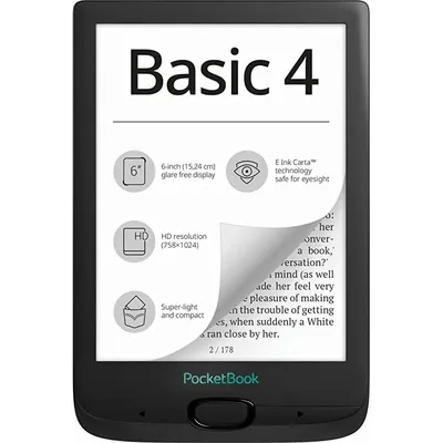 e-book olvasó 6" PocketBook Basic4  Fekete : PB606-E-WW fotó
