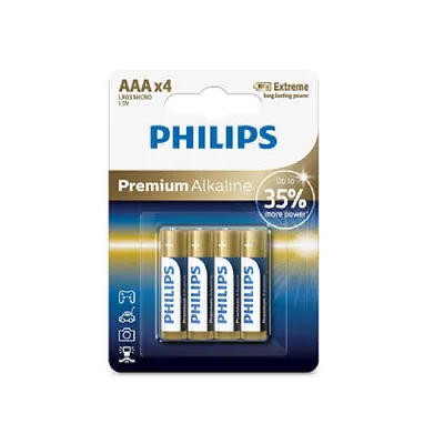 Elem Philips AAA mikro ceruza ultra alkáli LR03 1,5V 4db/BL 1darab - Már nem forgalmazott termék : PH-UA-AAA-B4 fotó
