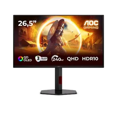 Monitor Gaming 26,5" 2560x1440 OLED 240Hz 0,03ms DisplayPort 2xHDMI AOC : Q27G4ZDR fotó