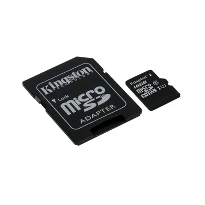 Memória-kártya 16GB SD micro SDHC Class10 Kingston SDC10G2/16GB adapterrel : SDC10G2_16GB fotó