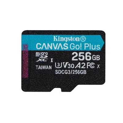 Memória-kártya 256GB SD micro SDXC Class 10 UHS-I U3 Kingston Canvas Go! Plus SDCG3/256GBSP : SDCG3_256GBSP fotó