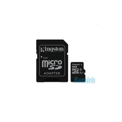 Memória-kártya 8GB SD micro Industrial Temp Card SDHC Class 10 UHS-I Kingston SDCIT/8GB  adapterrel : SDCIT_8GB fotó