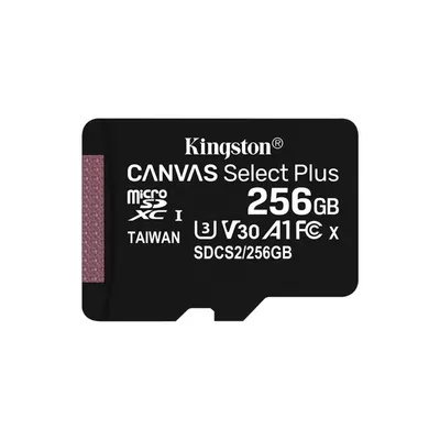 Memória-kártya 256GB SD micro SDXC Class 10 A1 Kingston Canvas Select Plus SDCS2/256GBSP : SDCS2_256GBSP fotó