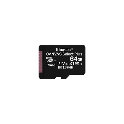 Memória-kártya 64GB SD micro SDXC Class 10 A1 Kingston Canvas Select Plus : SDCS2_64GBSP fotó