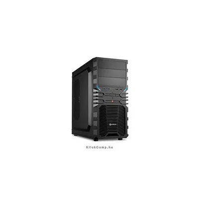 Számítógépház ATX mATX mITX 2xUSB3.0 I/O SHARKOON VG4-V fekete fekete belső alsó táp : SHARK-4044951016174 fotó
