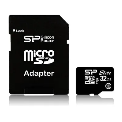 32GB Memória-kártya MicroSD kártya Class10 + adapter Silicon Power - Már nem forgalmazott termék : SP032GBSTHBU1V10 fotó