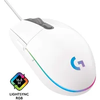 Gamer egér USB Logitech G203 Lightsync fehér : 910-005797