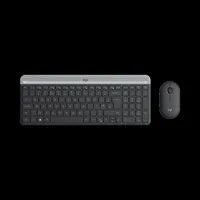 Vezetéknélküli billentyűzet + egér Logitech MK470 Slim ezüst US : 920-009204