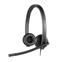 Headset Logitech H570e USB fekete vezetékes : 981-000575