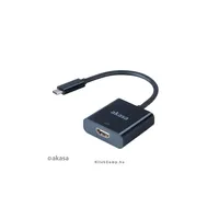 USB3.1C - HDMI átalakító 15cm - Akasa AK-CBCA04-15BK : AK-CBCA04-15BK