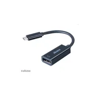 USB 3.1 C - Displayport átalakító 15cm Akasa AK-CBCA05-15BK : AK-CBCA05-15BK