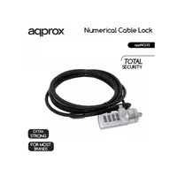 Notebook kábelzár 1.8m PVC borítós 4 számjegyű kód APPROX : APPNCLV2